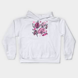 Pink leaf Kids Hoodie